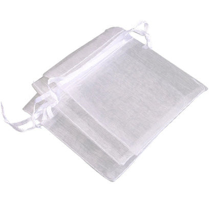 50/100pcs/lot Organza Gift Bag For Jewelry 24 Colors Drawstring Pouches For Wedding Christmas Candy Gift Bags Jewelry Packing