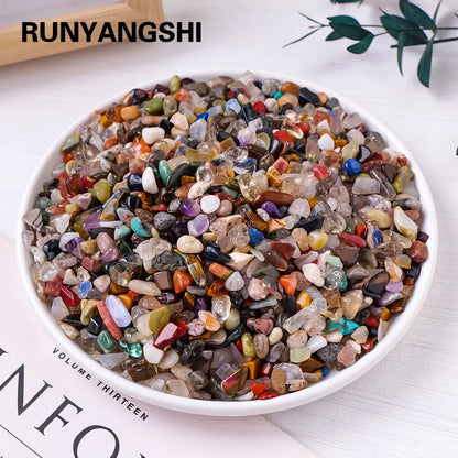 100g Natural Stones Mixed Crystal Material Crystal Gravel Stone Chips Ore Minerals Reiki Specimen Gemstones Aquarium Decorati