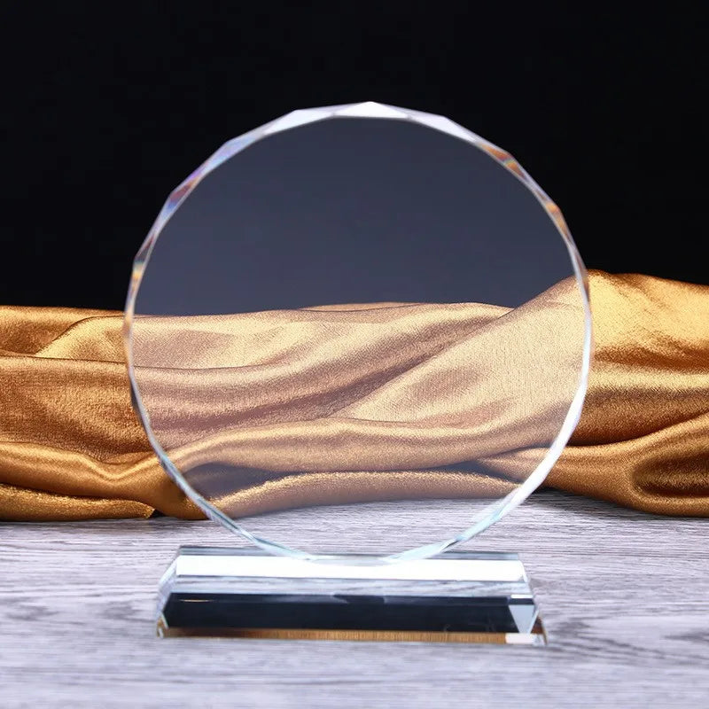 14cm Blank Crystal Trophy Award - Unprinted Cup for Custom Engraving, Corporate, School, Team Sports