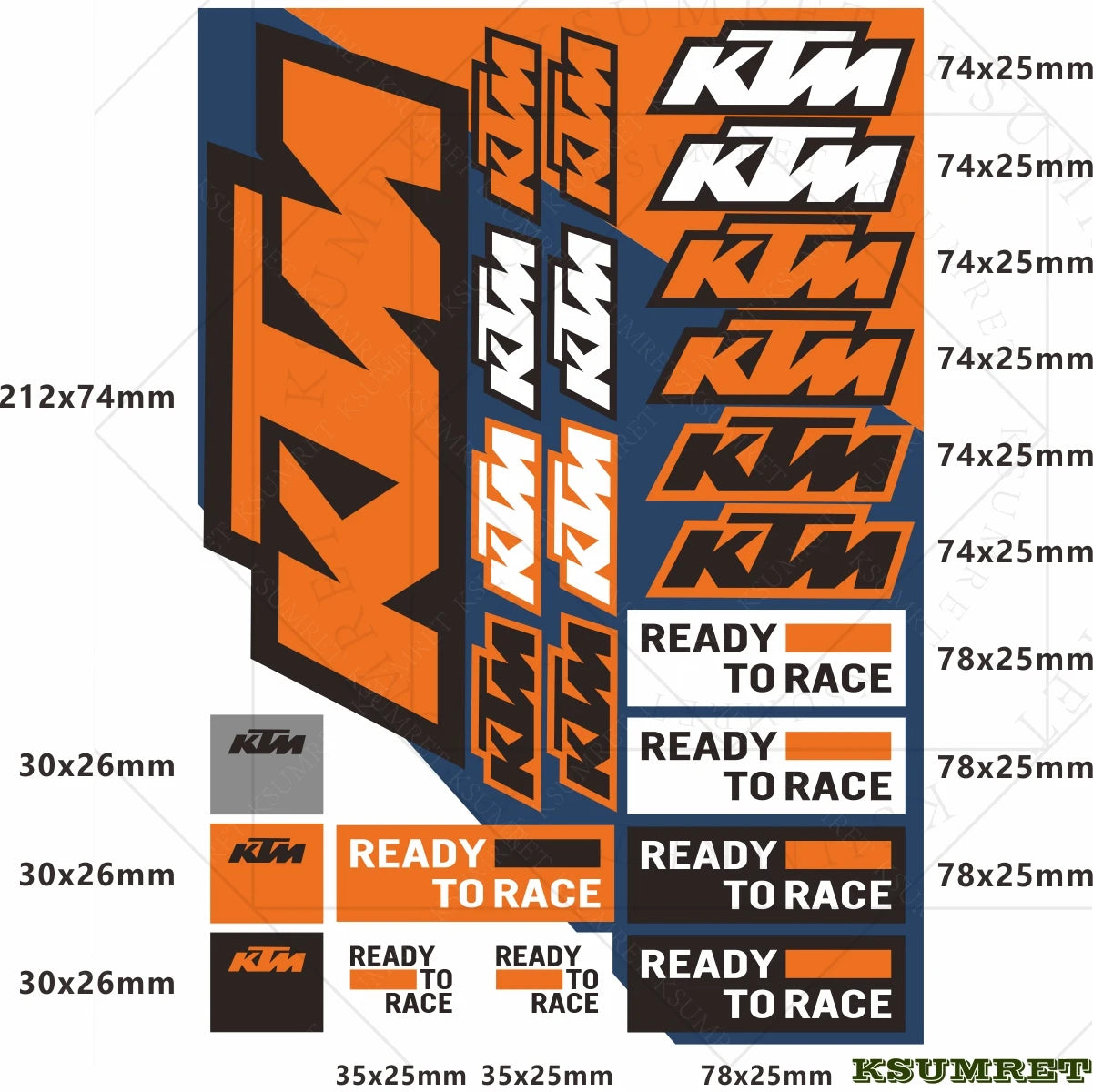Vinyl For Ktm Motorcycle Sticker Decal - Style 11