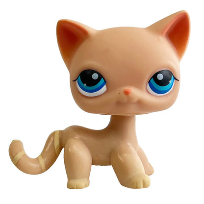 Rare Pet Shop LPS Toy Stands Short Hair Cat Original Kitten Husky Puppy Dog Fox Cute Animal Old Bobble Head Toy - 228