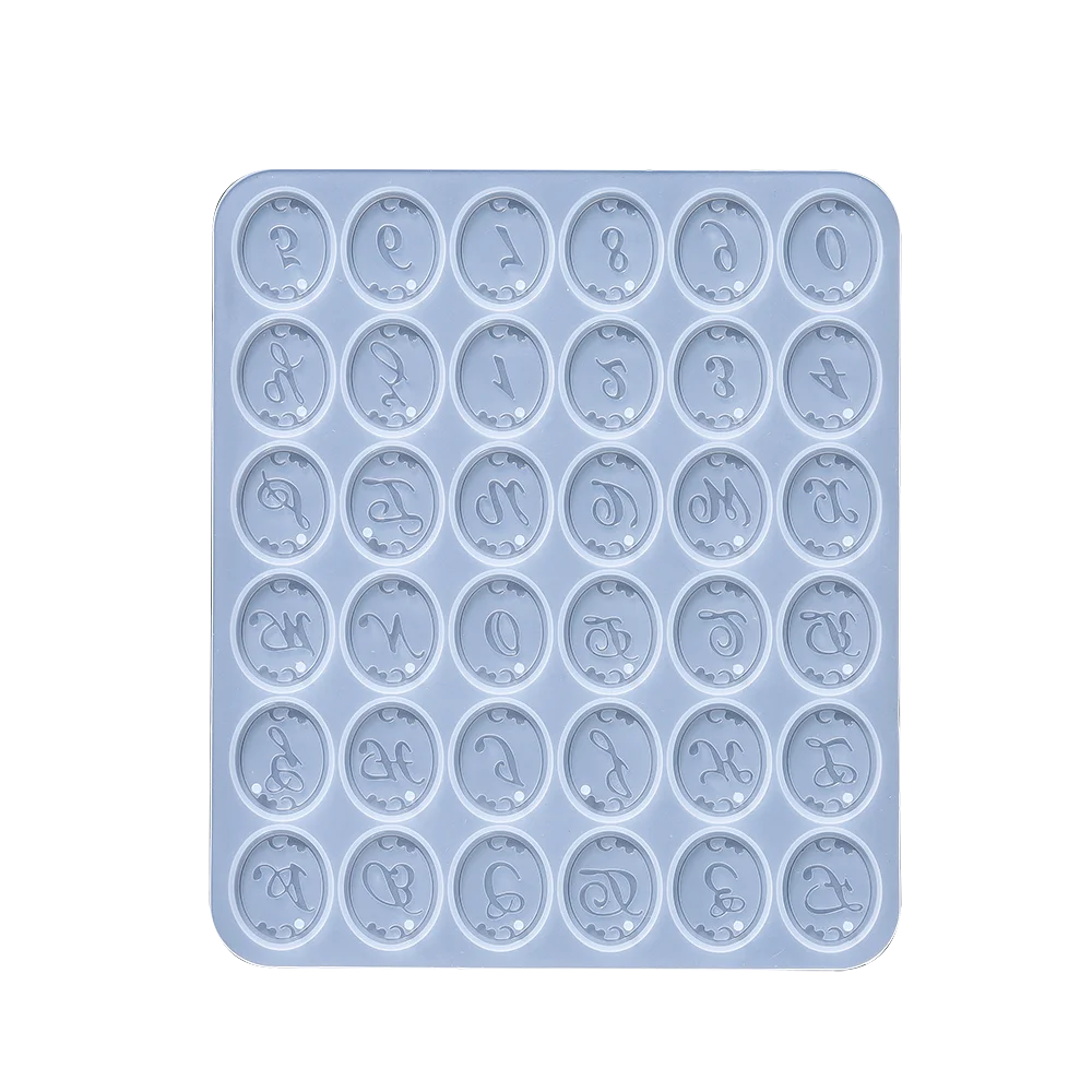 Alphabet Epoxy Resin Silicone Mold Letter Number Mould DIY Keychain Earring Pendant Epoxy Resin Jewelry Crafts Casting Mold -