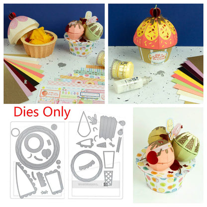 Halloween Gift Box Metal Cutting Dies Christmas North Pole Pals Die Cut Craft DIY Embossing Scrapbooking Supplies Template Mo