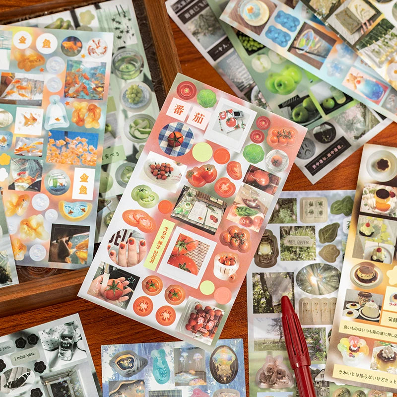 20 Pcs Die cut Stickers book Retro Cartoon Decorative handmade Scrapbooking supplies Diary Sticker Japanese Stationery Sticke