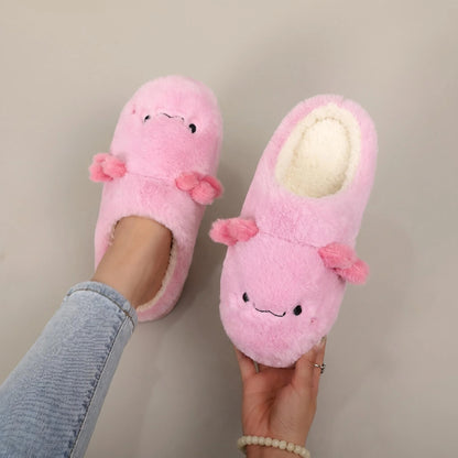 Brown Plush Capybara Slippers, Furry Indoor Slippers, Soft Non-Slip Home Slippers, Cozy Warm Slippers for Men and Women, Cute