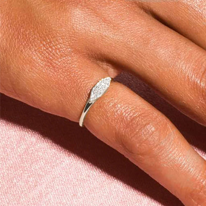 Dainty Minimalist Stacking Ring For Women Trend Cubic Zircon Gold Color Crystal Finger Accessories for Female Jewelry Gift R7