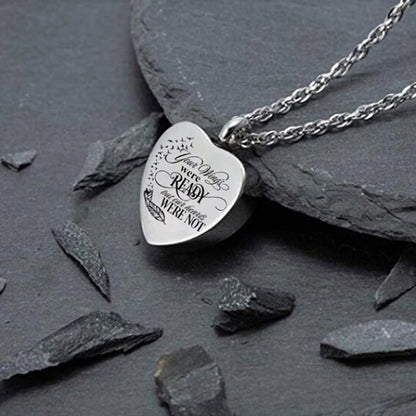 Heart Urn Necklace for Ashes - Cremation Jewelry Keepsake Memorial Pendants Gift