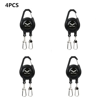 Outdoor Double Headed Clip Buckle, Work Permit Hanging Buckle, Keychain, Fishing Buckle, Telescopic Buckle, Easy to Pull Buck