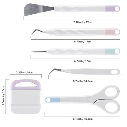 6pcs/set Craft Vinyl Weeding Tools Set Scrapbook DIY Silhouette Relief Carving Tool Kit For Cricut Maker Silhouettes Hand Too