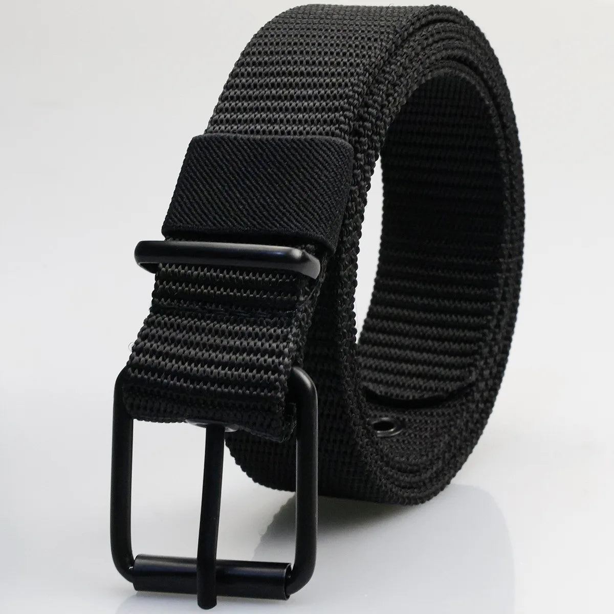 New Porous Pin Buckle Canvas Belts Men's Fashion Versatile Belt Student Youth Military Training Extended Denim Designer Belt 