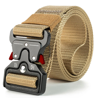 1 Piece Men's Tactical Sports Belt, Quick Release Symmetrical Buckle, Polyester Fiber, Suitable for Outdoor Training Military