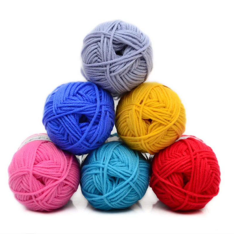 DIY Baby Milk Sweet Soft Cotton Knitting Wool Yarn Thick Fiber Velvet Yarn Hand Knitting Wool Crochet Yarn for DIY Sweater