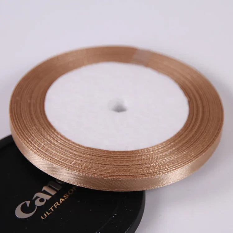 22 Meters/Roll 6mm Silk Satin Ribbons Christmas Halloween Birthday Party Gift Wrapping Ribbons DIY Handmade Crafts Material -