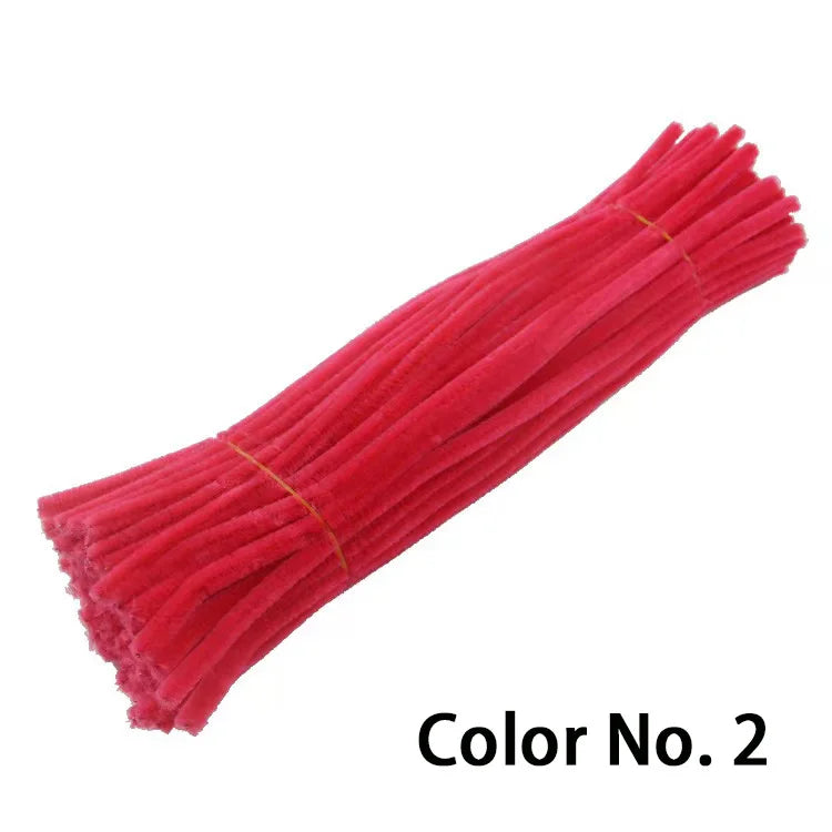 Chenille Stem Pipe Kids DIY Creative Toys Chenille Sticks Cleaners Kindergarten Educational Handmade Material Plush Strips