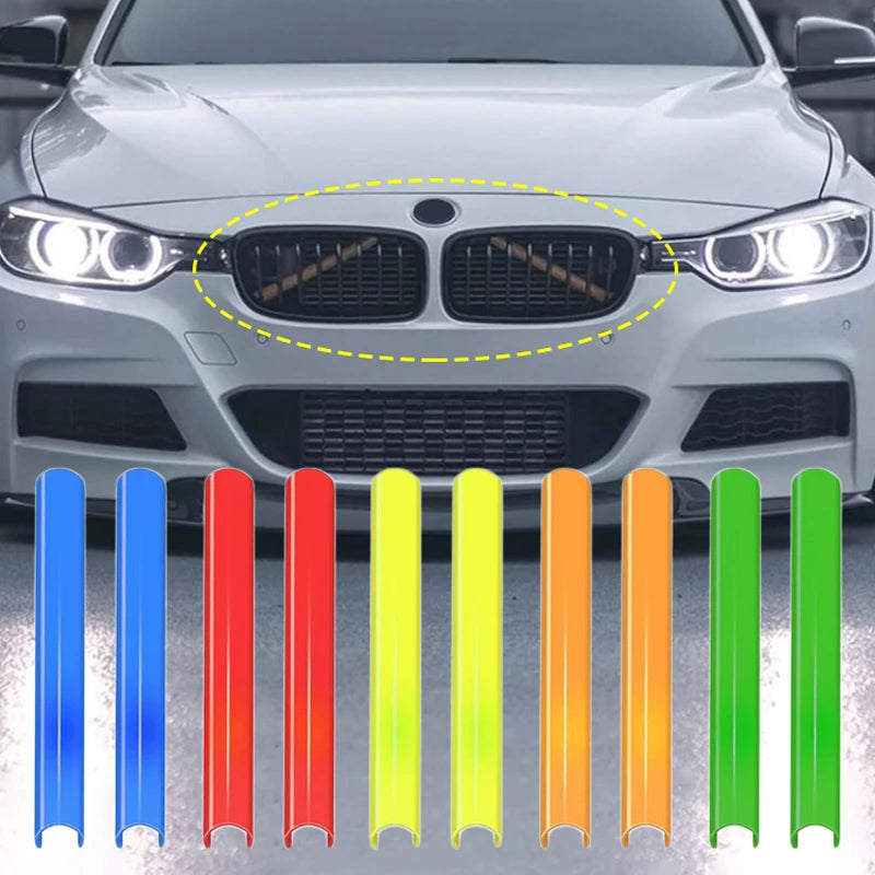 A Pair Car Front Grille Trim Strips For BMW F30 F31 F32 F33 F34 F36 F20 F21 F22 F23 G29 Car Sport Styling Decoration Accessor