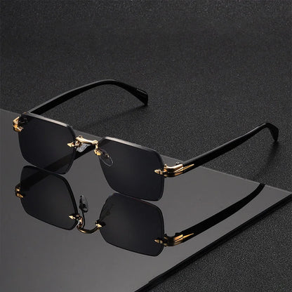 Classic Unisex Fashion Sunglasses Frameless Trendy Eyewear for Holiday Costume Suitable Best Gift for Festive Occasions - Gra