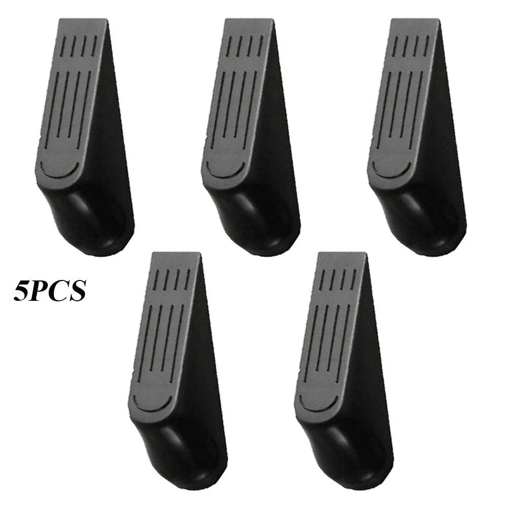 5pcs Set Plastic Door Stop Stoppers Non-Slip Base Durable Heavy Duty Door Stopper Wedge Shape Buffers Door Holder Office Door