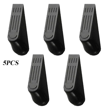 5pcs Set Plastic Door Stop Stoppers Non-Slip Base Durable Heavy Duty Door Stopper Wedge Shape Buffers Door Holder Office Door