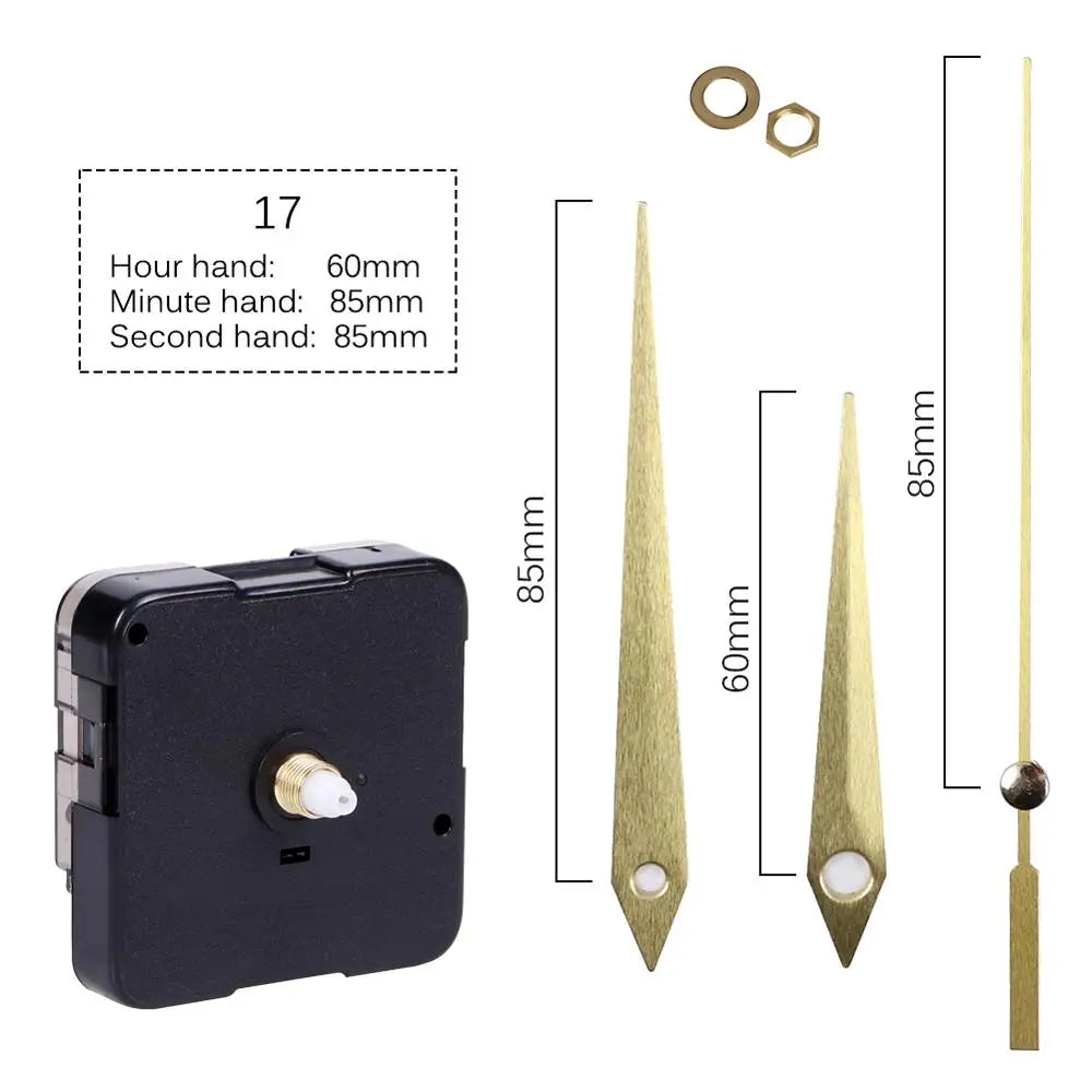 Clock Mechanism Silent Quartz Movement Machine Wall Hands Pointer Set Clockwork Table Long Shaft DIY Watches Repair Parts - 1