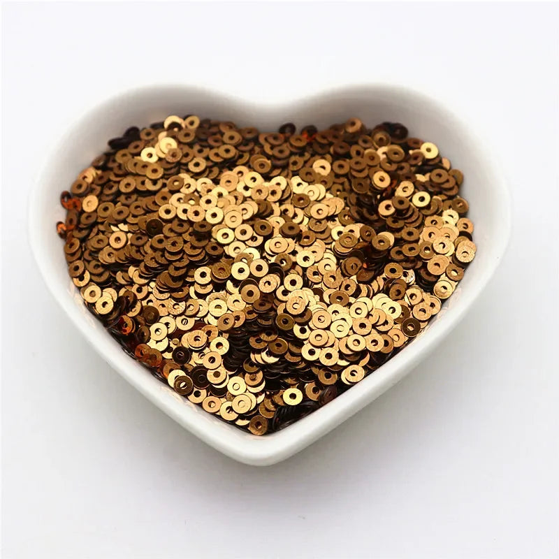 10g Solid Color Sequins Flat Round Pvc Clothing and Shoes Accessories DIY Hand-embroidered Flat Pieces 3mm 4mm 5mm 6mm
