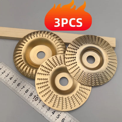 Woodworking Grinding Disc Three-Piece Set 100mm Wide/16Mm Metal Hole Arc-Shaped Bevel Design Electric Grinder Grinding Disc W