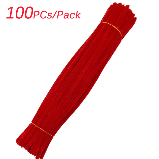 100~1000Pcs Colorful Chenille Rod Pipe Creative DIY Plush Wires Twist Stick Hair Strip Flower Handmade Crafts