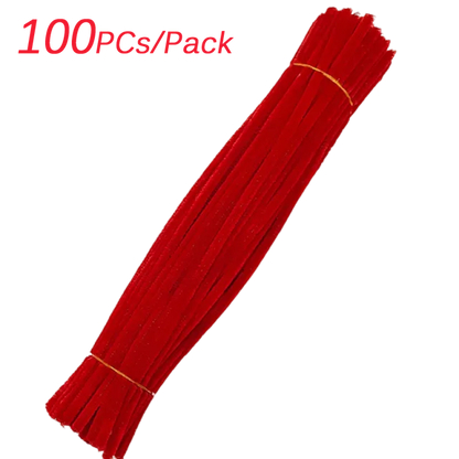 100~1000Pcs Colorful Chenille Rod Pipe Creative DIY Plush Wires Twist Stick Hair Strip Flower Handmade Crafts