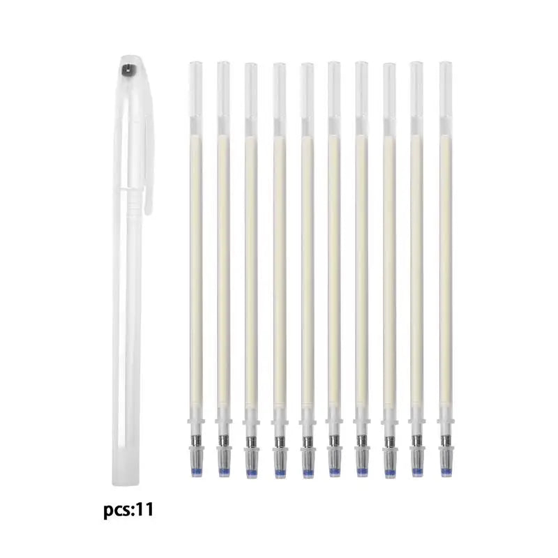 10Pcs/Set Heat Erasable Magic Marker Pen Temperature Disappearing Fabric Fabric Pens Line Marking DIY Craft Sewing Accessorie