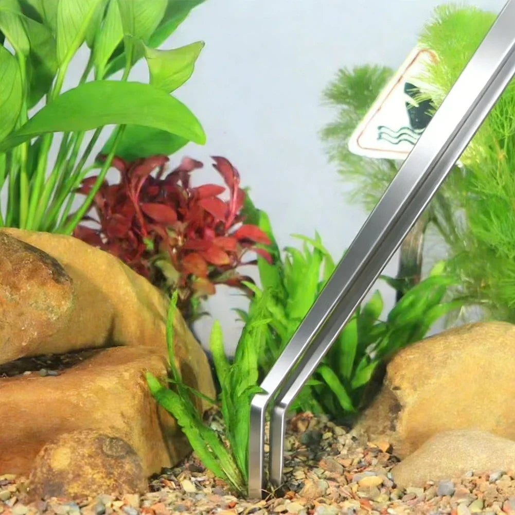 Stainless Steel Fish Tank Plants Tools Aquarium Cleaning Tools Scissors Tweezers Wave Scissors Pet Aquarium Supplies Accessor
