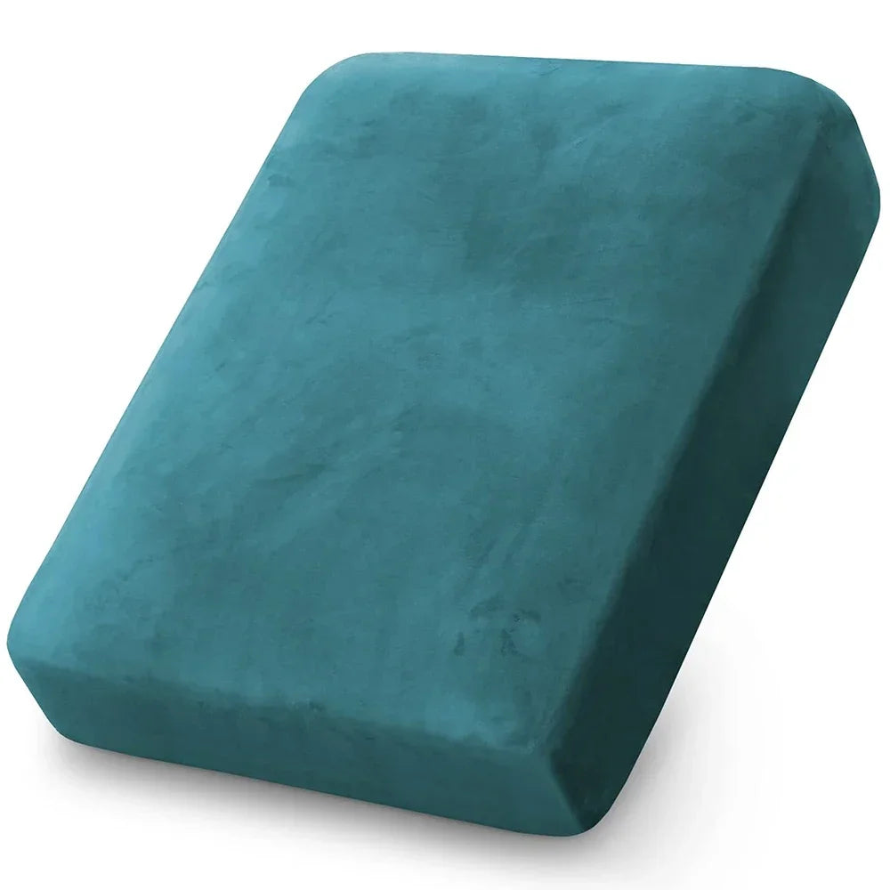 Velvet Sofa Cushion Covers for Living Room Plush Sofa Seat Cover Soft Stretch Sofas Couch Slipcover Furniture Protector - Cha