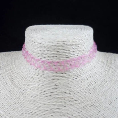 Gothic Jewellery Braided Fish Thread Choker Necklace Vintage Elastic Tattoo Choker Retro Necklace - 04
