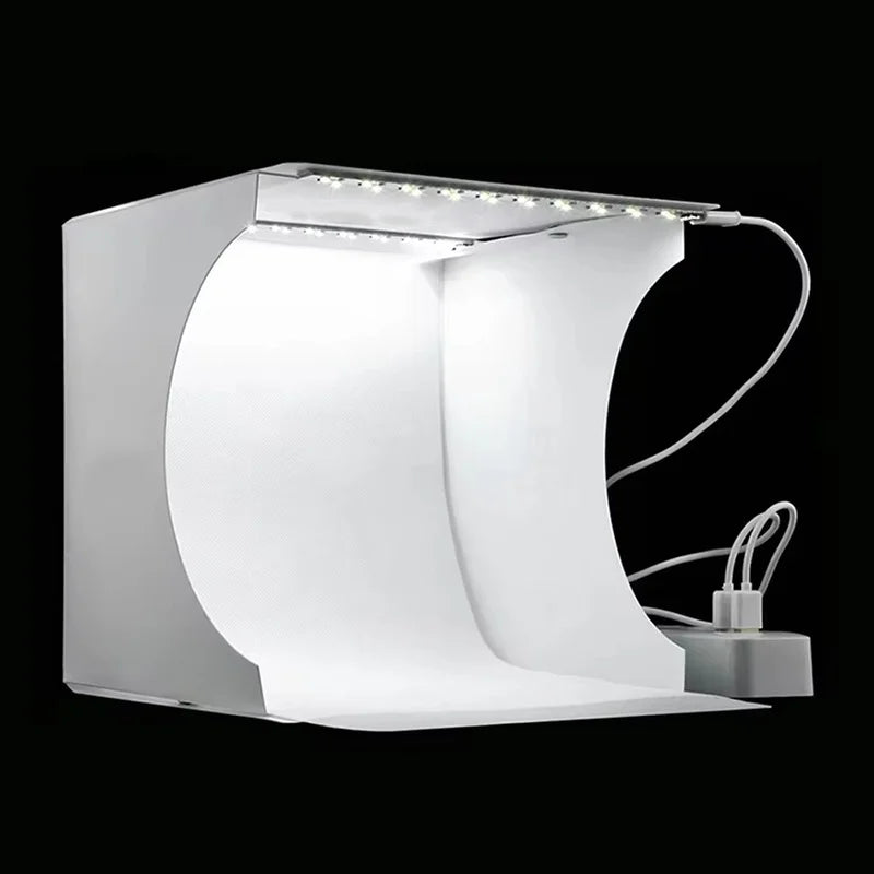 Mini Folding Photobox Photography LED Light Room Photo Studio Light Tent Box With 6 Colors Backdrops Photobox For DSLR Camera