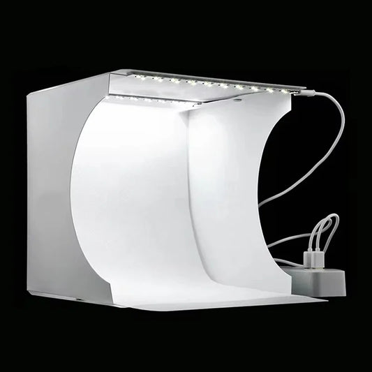 Mini Folding Photobox Photography LED Light Room Photo Studio Light Tent Box With 6 Colors Backdrops Photobox For DSLR Camera