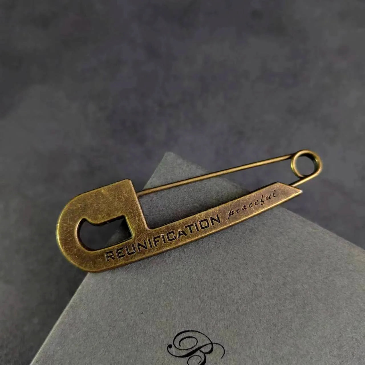 Vintage-Style Letter Safety Pins - Durable Copper, Decorative Shawl Pins for Clothing and Crafts