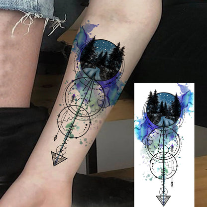 1 Sheet Bless Belief Faith Engraved Temporary Tattoos Family Love Tatoos Waterproof Realistic Fake Tattoo Stickers Long Lasti