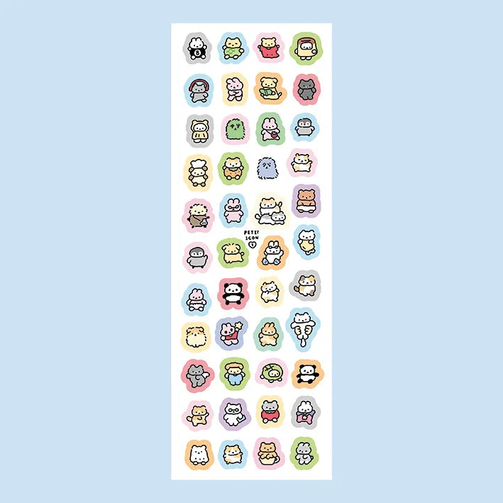 Korean Cartoon Cute Kawaii Graffiti Hand Drawn Rabbit Sticker Hand Account Photo Planner Diary Scrapbook DIY Decorative Stick