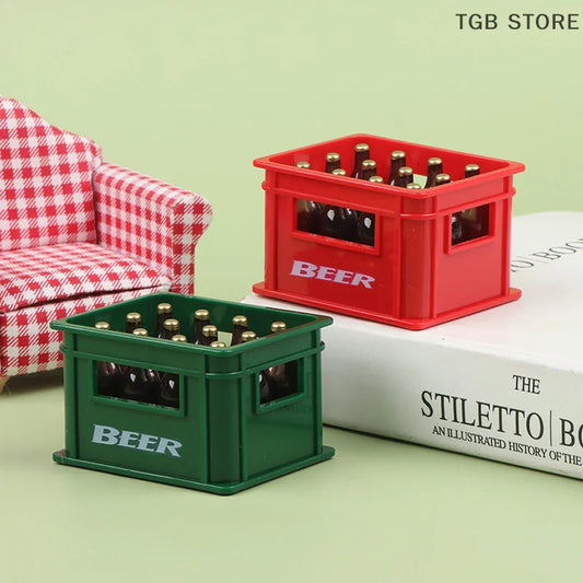 1:12 Dollhouse Mini Beer Drink Bottle Beer Box Drink Box Bar Kitchen Decor Toy