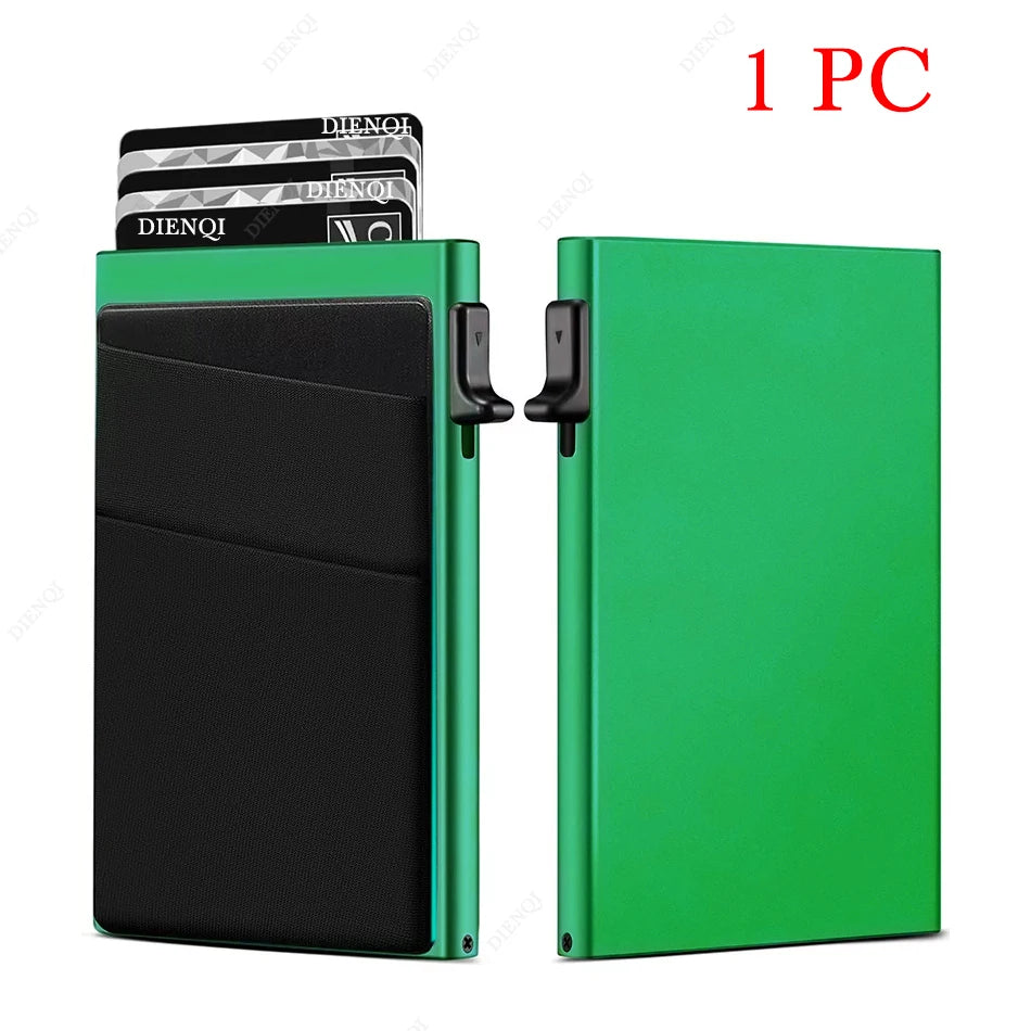 Anti-theft Cards Protectors Card Holder Minimalist Smart Wallet RFID Protection Aluminum Metal Box Cardholder Case Porte Cart