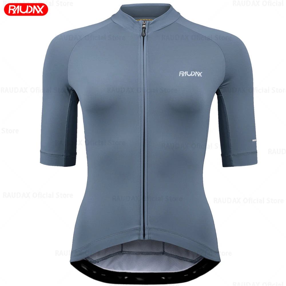 2026 Raudax Cycling Jersey 11 colors Cycling Racing Tops Short Sleeve Cyclist Clothes Shirt Maillot Women Bicycle Bike Wear