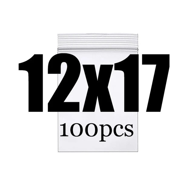 Clear Thick Zip Lock Ziplock Storage Bags Heavy-Duty Transparent Plastic Zip Package Small Jewelry Packing Reclosable Poly Po