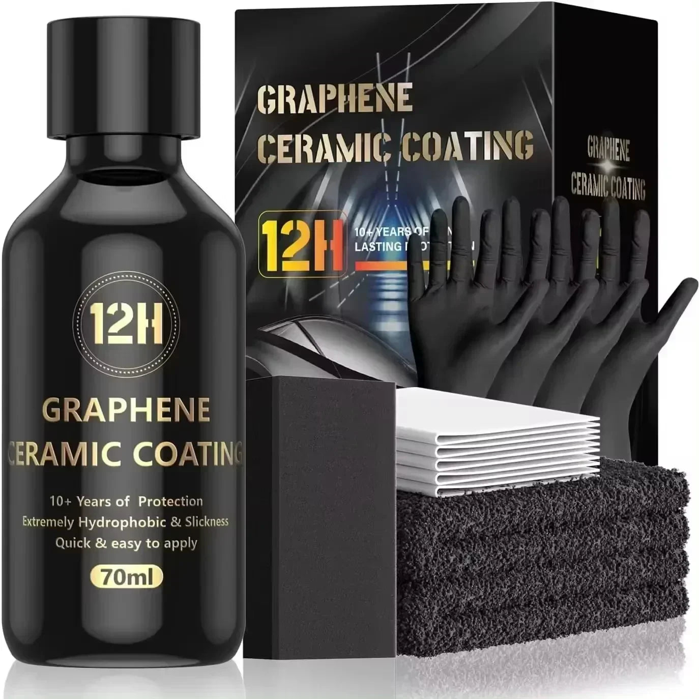 Graphene Ceramic Coating 20H/12H with Self Healing and UV Track Technology Car Detailing Professionals 10+ Years of Protectio