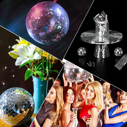 Leeseph Self Adhesive Mosaic Tiles, 5x5mm Disco Tiles, Square Mirror Mosaic Tiles for Interior Decoration, DIY Art Collage