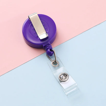 Retractable Steel Cord Pull Reel Keychains Spring Buckle Clasp Wire Rope Key Ring Recoil ID Card Holder Key Chain Multiple To