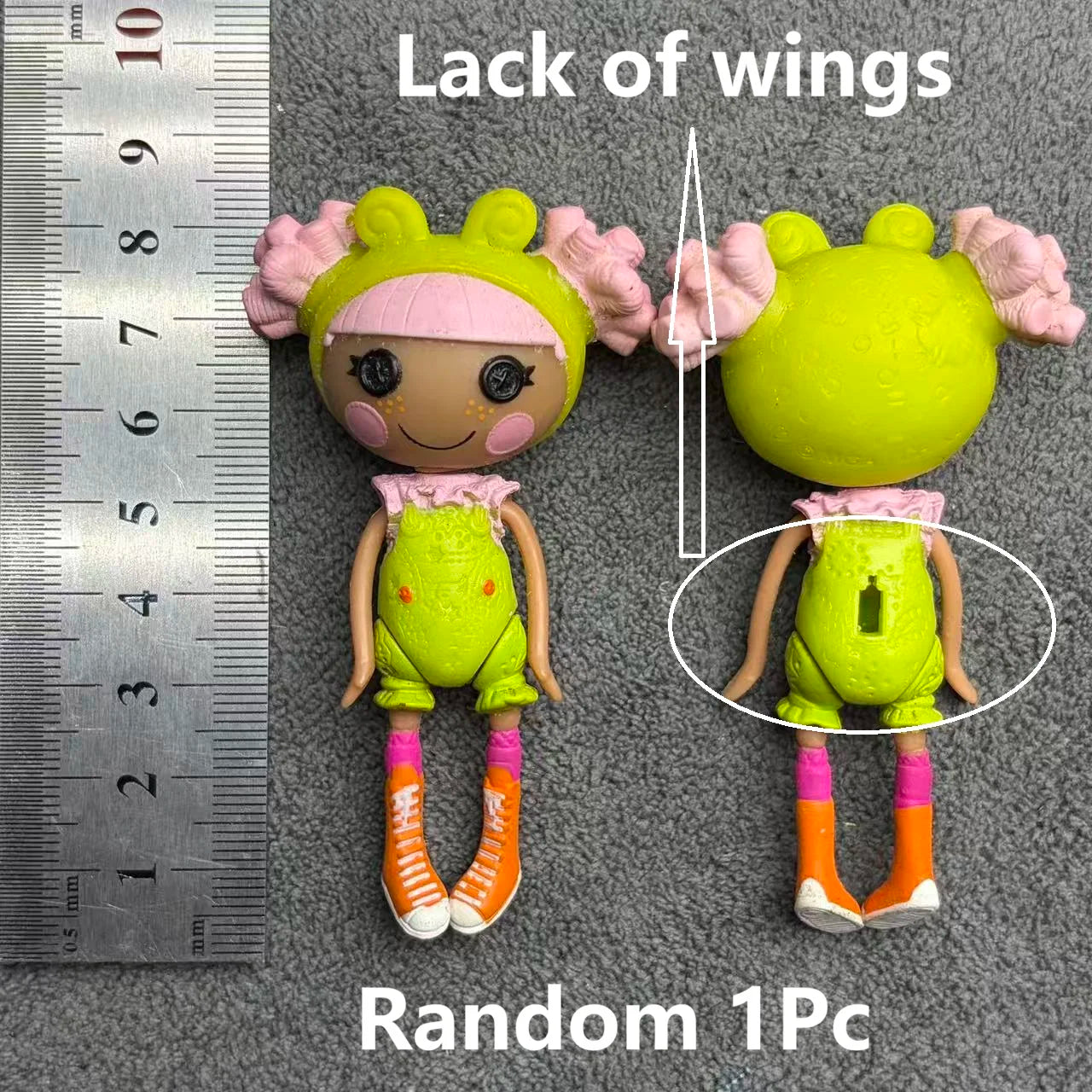 Original 8-10cm Can Choose Lalaloopsy Little Sister and Pet Dolls PVC Holiday Gift Collection Pvc Toys - A6-1PC