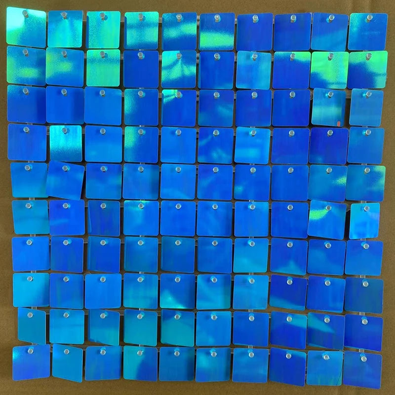 6-30Pcs Colorful Glitter Sequins Background Wall Panels Light Gold Square Shiny Panels Wedding Birthday Christmas Party Backd