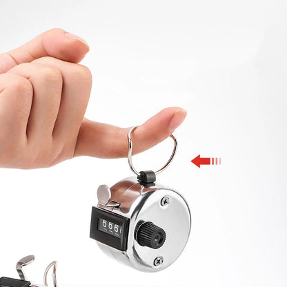Handheld Tally Counter Tool 4 Digit Number Count Clicker Counter Hand Mechanical Pitch Counters for Coaching,Knitting,Fishing