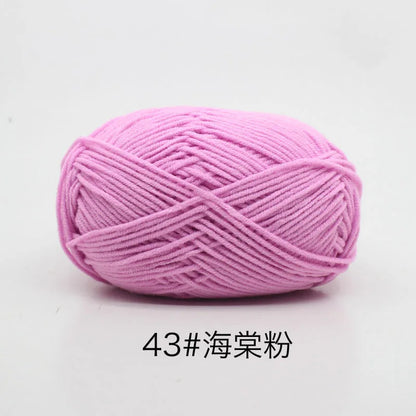 Crochet Yarn Set, 4-Ply Milk Cotton Yarn, Soft Knitting Yarn for Sweaters, Hats, Dolls, Versatile Yarn for Crochet Projects