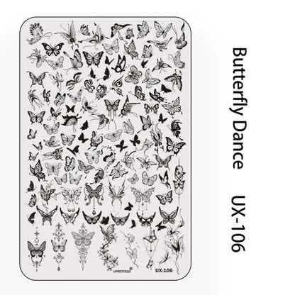 UX Serial 2 Stainless Steel Stamping Plate Template Abstract Vintage Fabric Texture Pattern Xmas Halloween Floral LaceUX52 - 