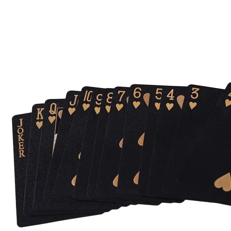 Black Rose Deck Poker Frosted Waterproof Plastic Playing Cards Texas Poker Collection Commemorative Chess Practical Party Gif