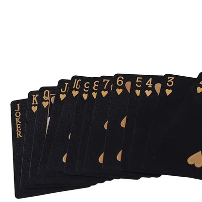 Black Rose Deck Poker Frosted Waterproof Plastic Playing Cards Texas Poker Collection Commemorative Chess Practical Party Gif